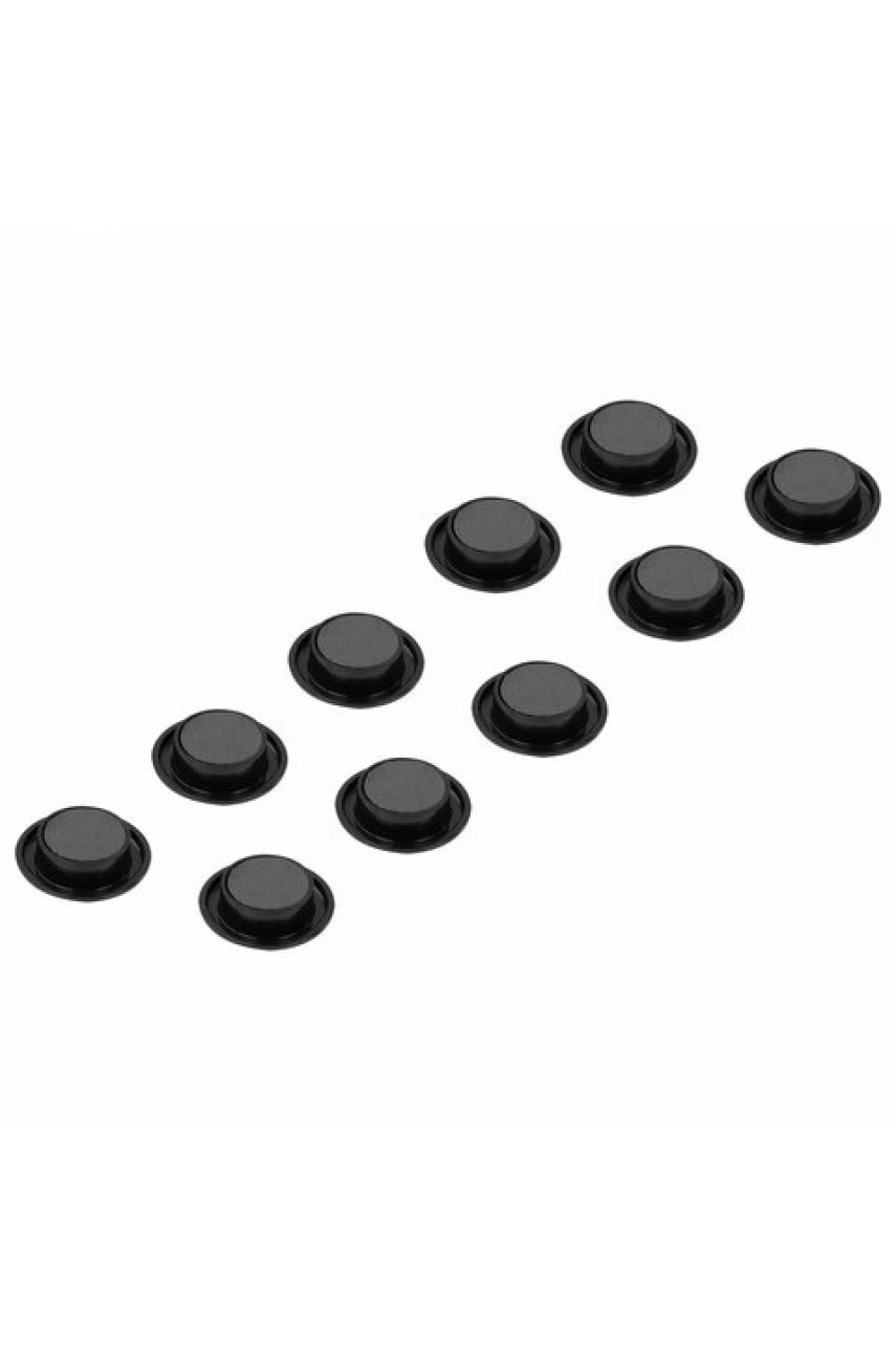 Магниты BRAUBERG "BLACK&WHITE" УСИЛЕННЫЕ 30 мм, НАБОР 10 шт., черные