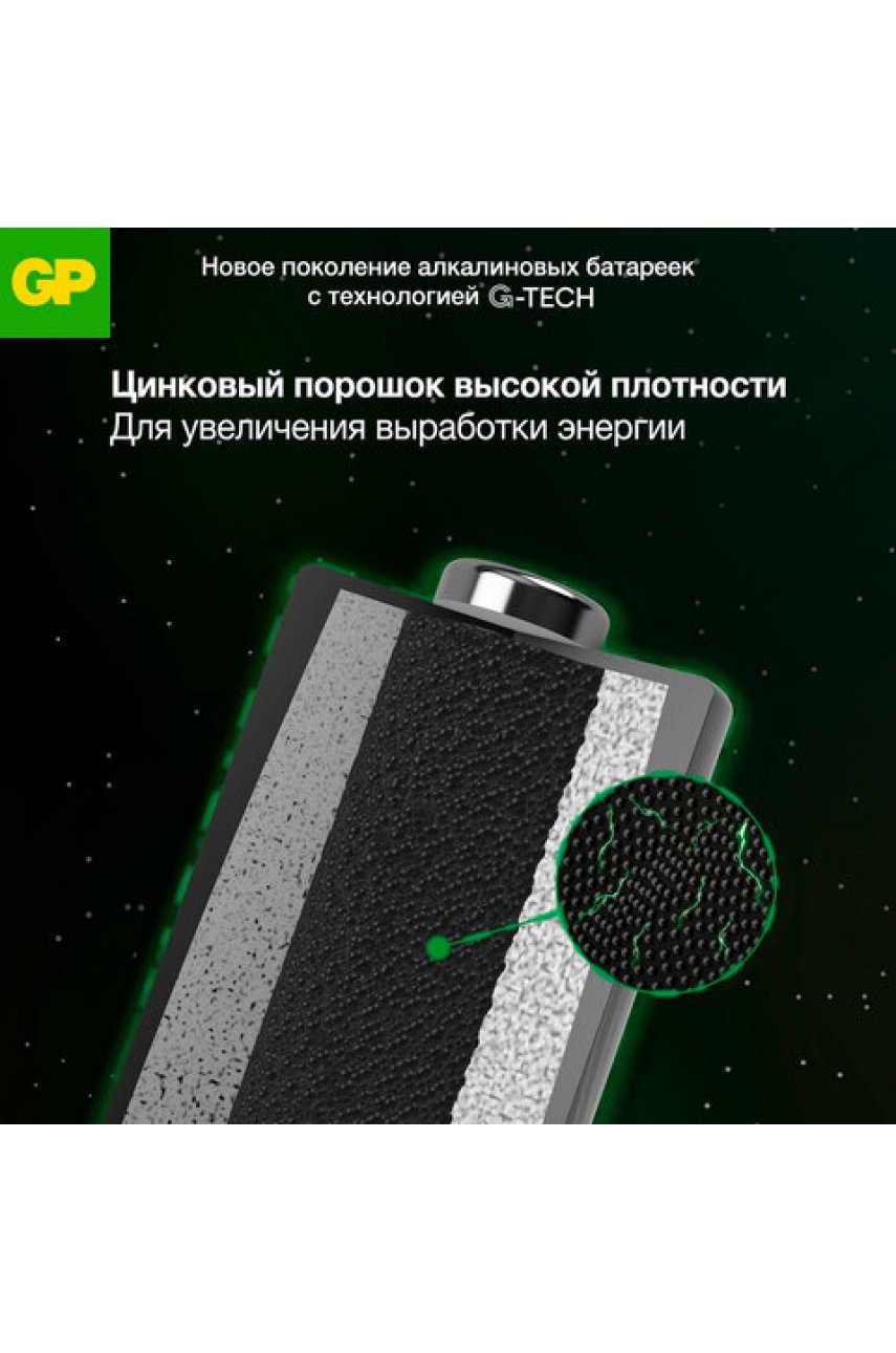 Батарейки КОМПЛЕКТ 4 шт., GP Ultra G-Tech, AAA (LR03, 24А), алкалиновые, мизинчиковые