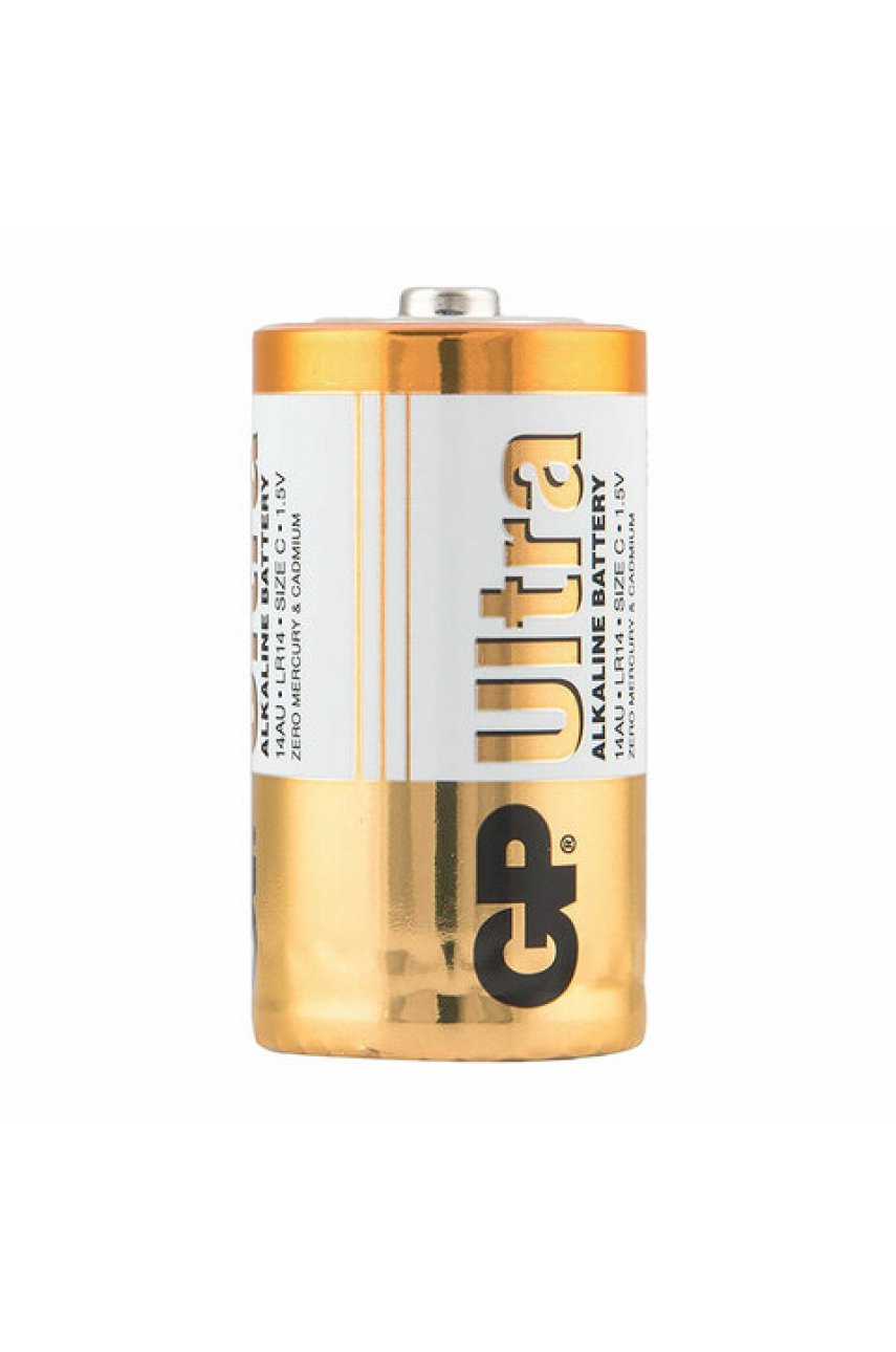 Батарейки GP Ultra, С (LR14, 14 А), алкалиновые, КОМПЛЕКТ 2 шт., блистер