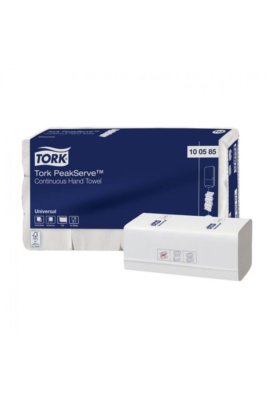 Полотенца бумажные 410 шт., TORK (Система H5) PeakServe, Universal, КОМПЛЕКТ 12 шт., 22,5x20 см, W