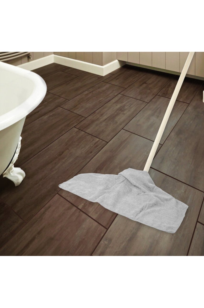 Тряпка для мытья пола из микрофибры 70х80 см "OVERLOCK GREY COLOUR", серая, 220 г/м2 HOME
