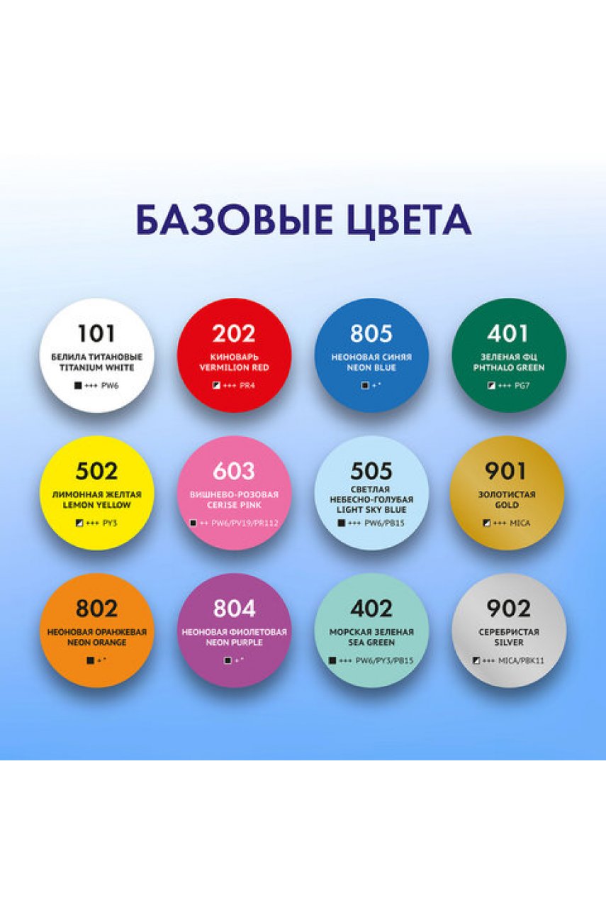 Краски акриловые для техники "Флюид Арт" (POURING PAINT), НАБОР 12 цветов по 60 мл Краски акриловые для техники "Флюид Арт" (POURING PAINT), НАБОР 12 цветов по 60 мл