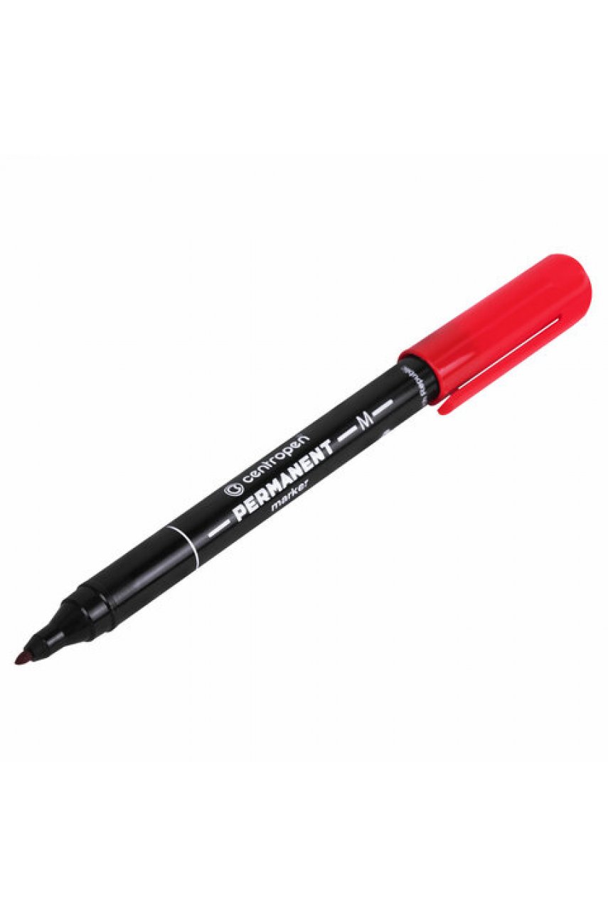 Маркер перманентный CENTROPEN 2846, КРАСНЫЙ, тонкий наконечник, 1 мм