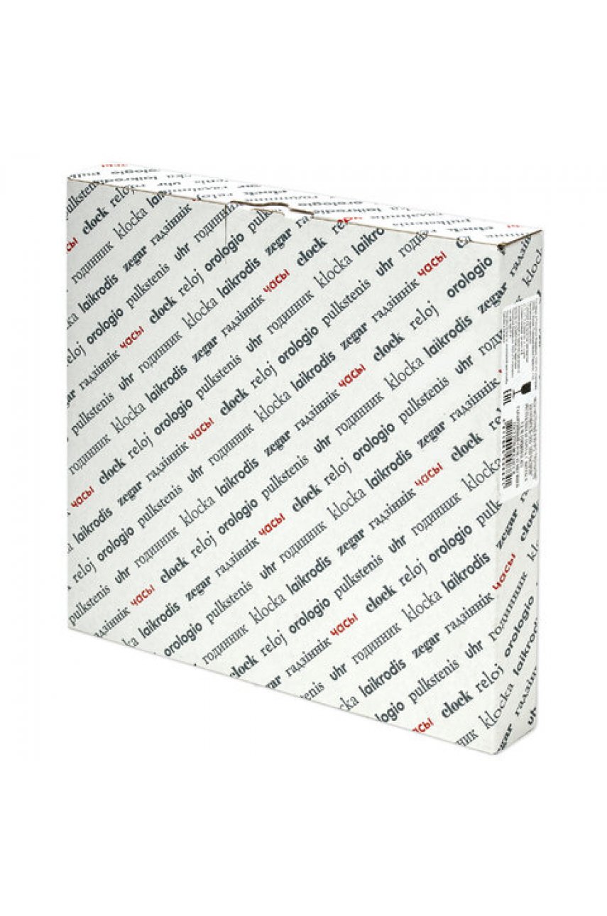 Часы настенные TROYKATIME (TROYKA) 91931912, круг, белые, коричневая рамка