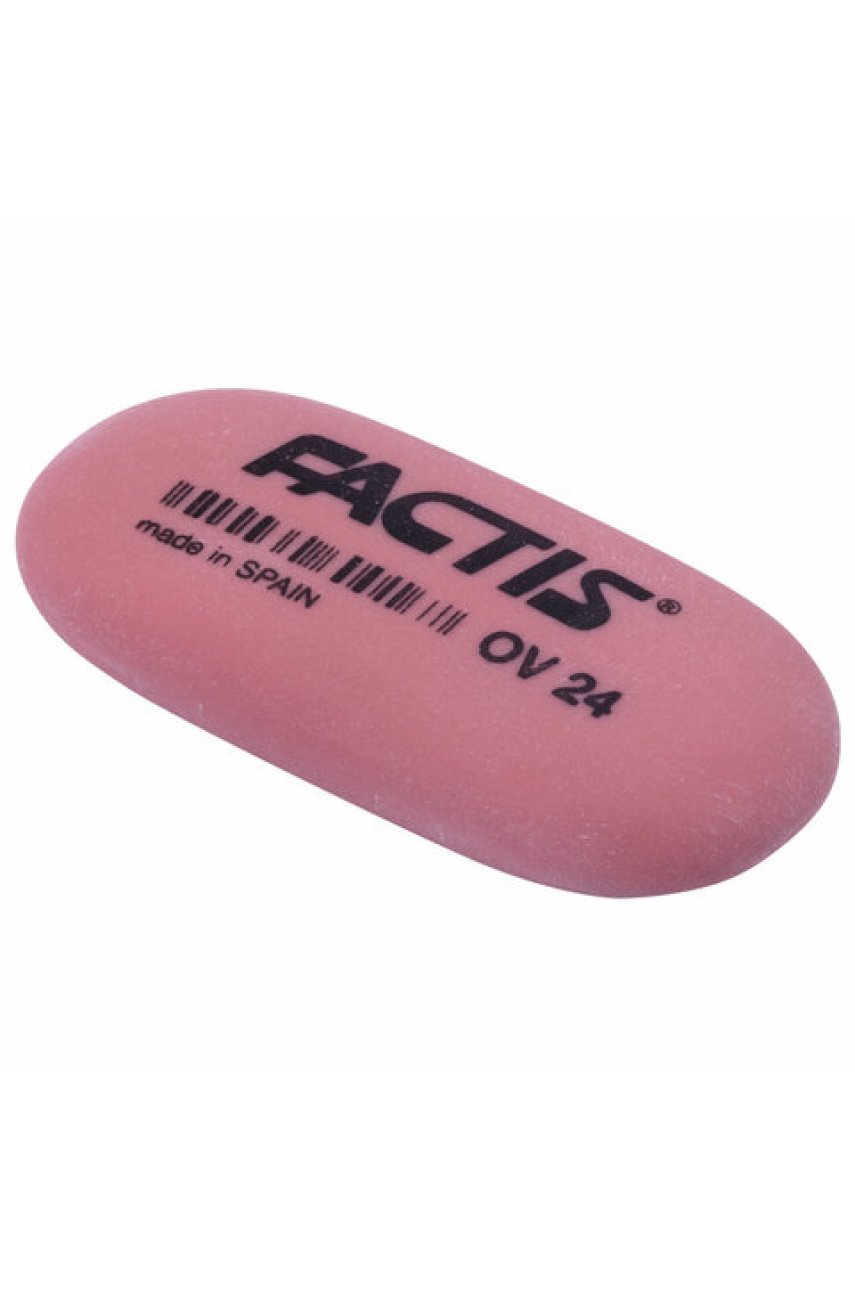 Ластик FACTIS OV 24 (Испания), 49х24х9 мм, цвет ассорти, овальный, мягкий Ластик FACTIS OV 24 (Испания), 49х24х9 мм, цвет ассорти, овальный, мягкий