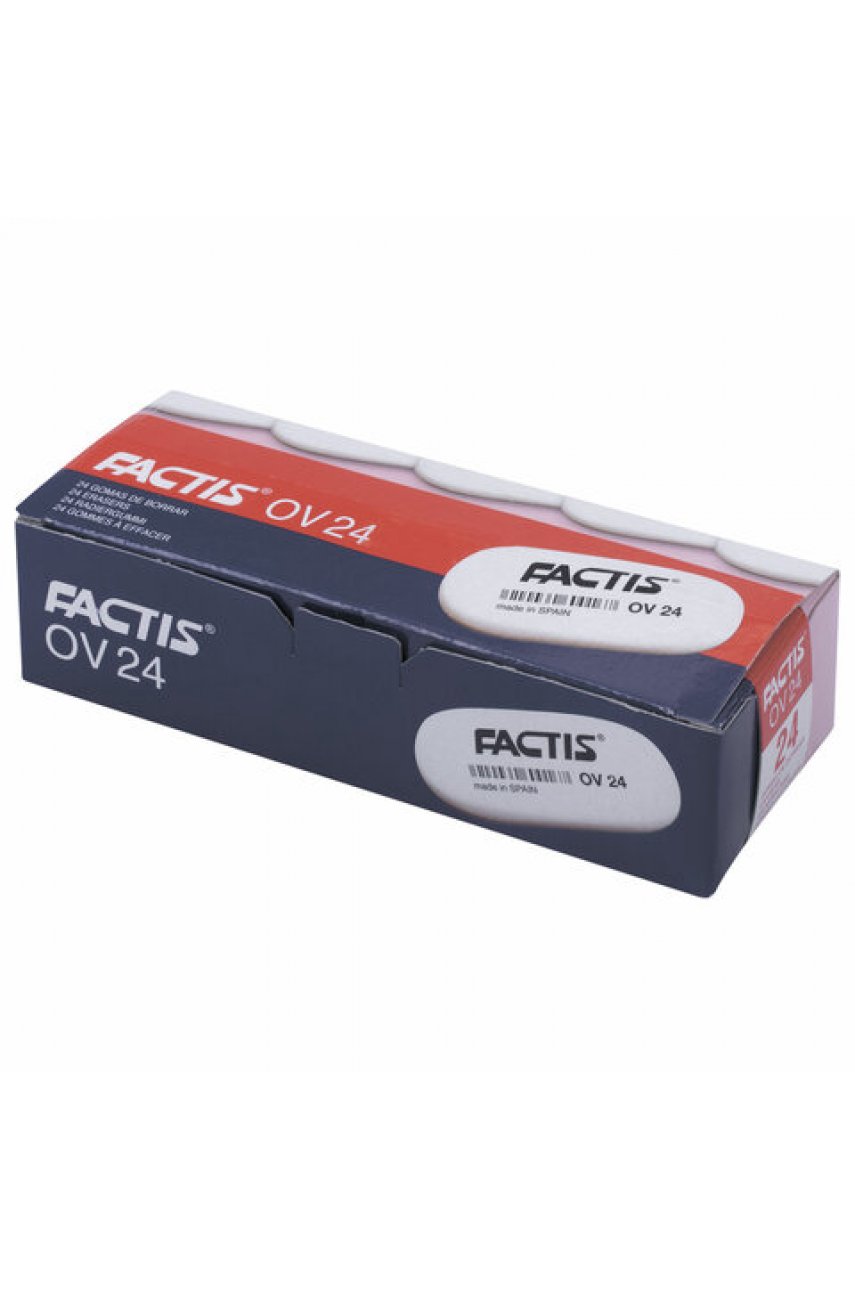 Ластик FACTIS OV 24 (Испания), 49х24х9 мм, цвет ассорти, овальный, мягкий Ластик FACTIS OV 24 (Испания), 49х24х9 мм, цвет ассорти, овальный, мягкий