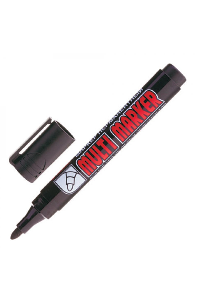 Маркер перманентный CROWN "Multi Marker", ЧЕРНЫЙ, круглый наконечник, 3 мм
