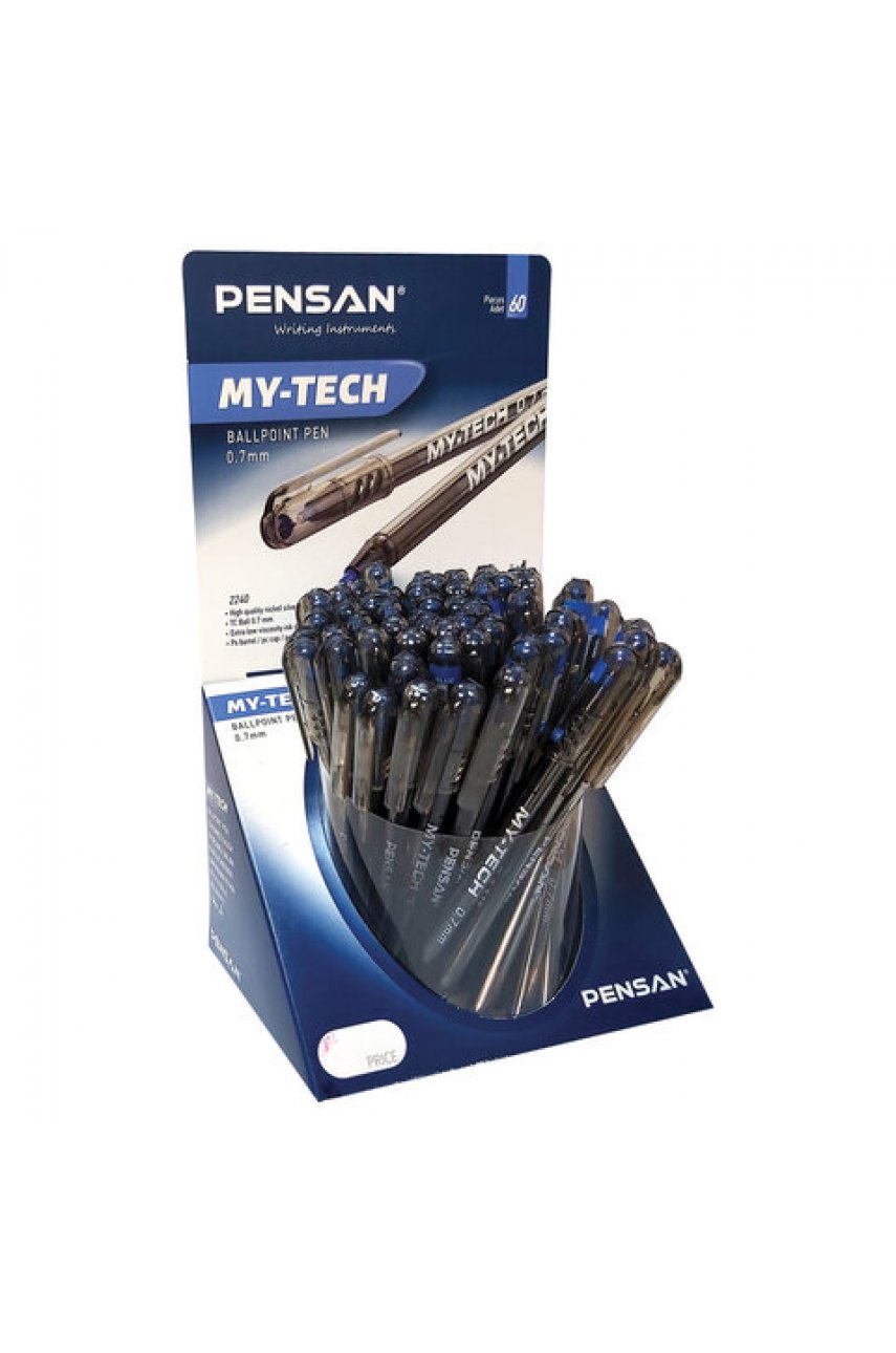 Ручка шариковая масляная PENSAN "My-Tech", СИНЯЯ, ДИСПЛЕЙ, игольчатый узел 0,7 мм, линия письма 0,35 мм Ручка шариковая масляная PENSAN "My-Tech", СИНЯЯ, ДИСПЛЕЙ, игольчатый узел 0,7 мм, линия письма 0,35 мм