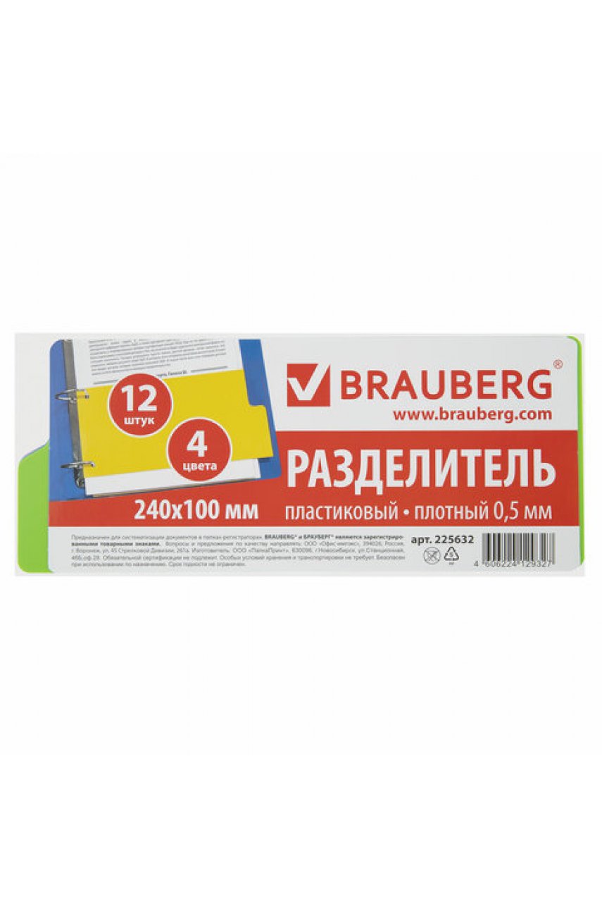 Разделитель пластиковый (полосы 100х240 мм), 12 листов, без индексации, по цветам Разделитель пластиковый (полосы 100х240 мм), 12 листов, без индексации, по цветам
