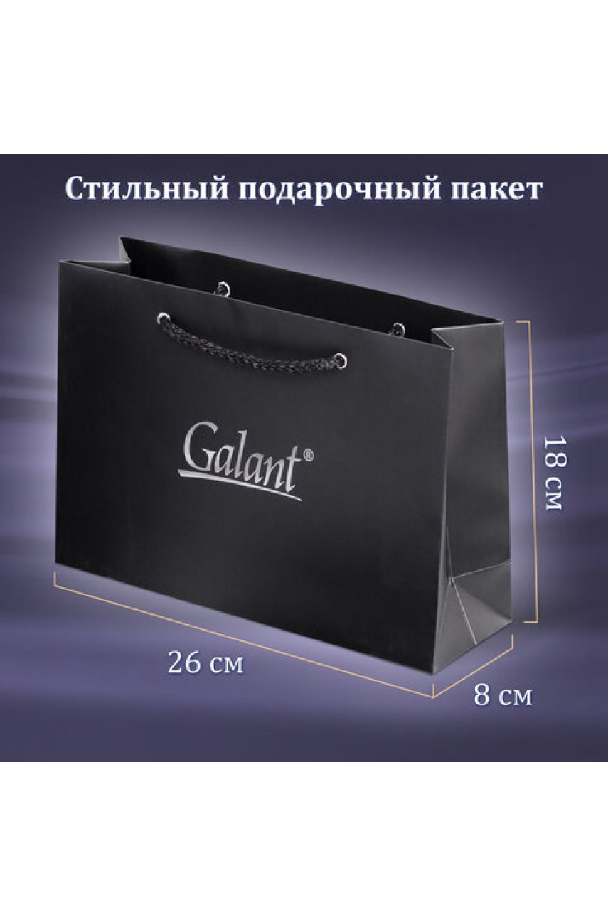 Ручка шариковая GALANT "Black", корпус черный, ежедневник недатированный А5 черный, пакет