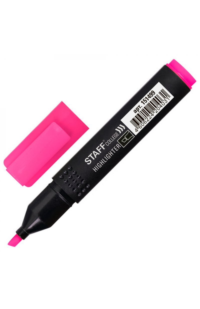 ТекстовыделительCollege "STICK HL-497", РОЗОВЫЙ, 1-4 мм