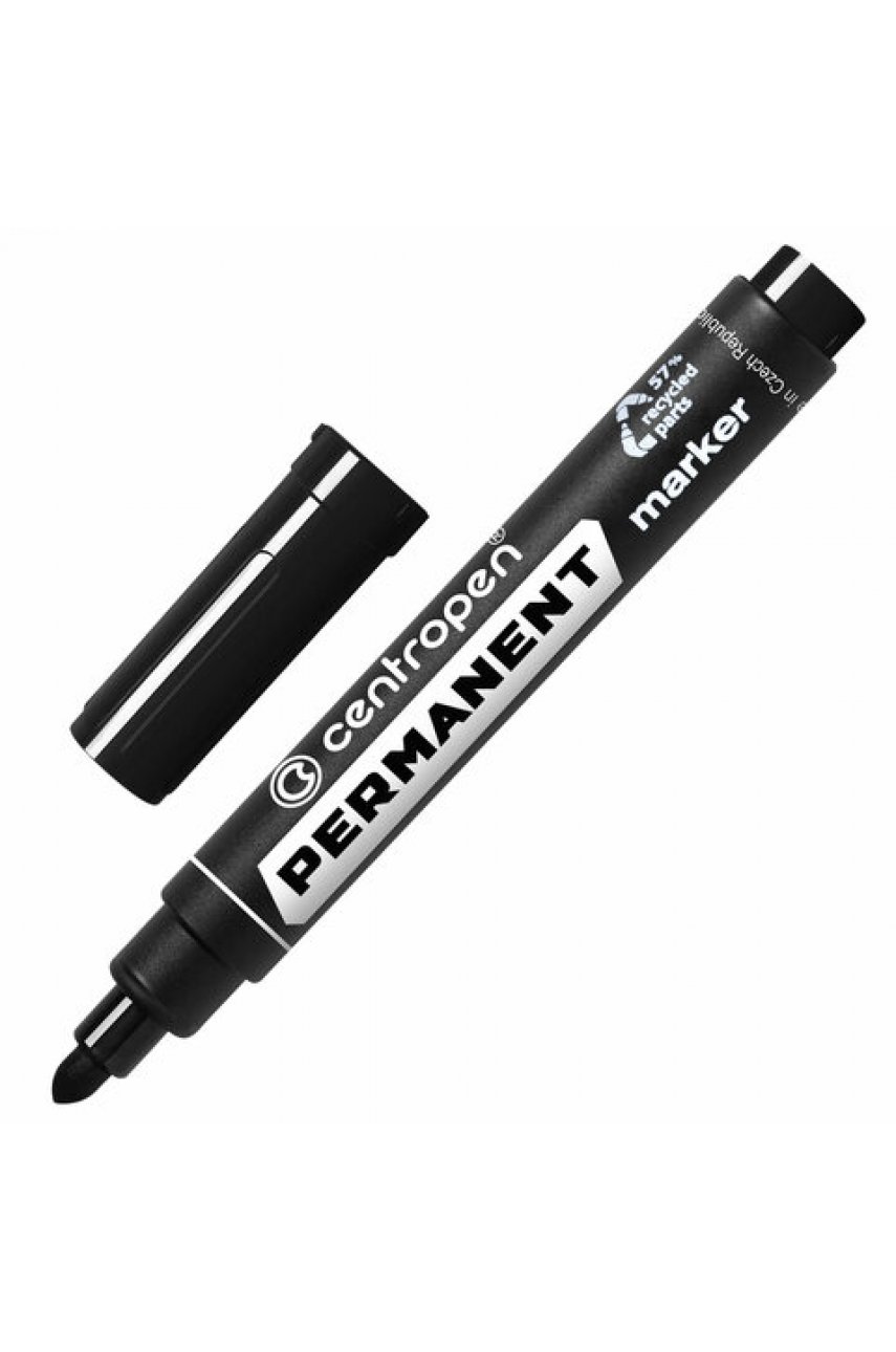 Маркер перманентный CENTROPEN 8566, ЧЕРНЫЙ, круглый наконечник, 2,5 мм