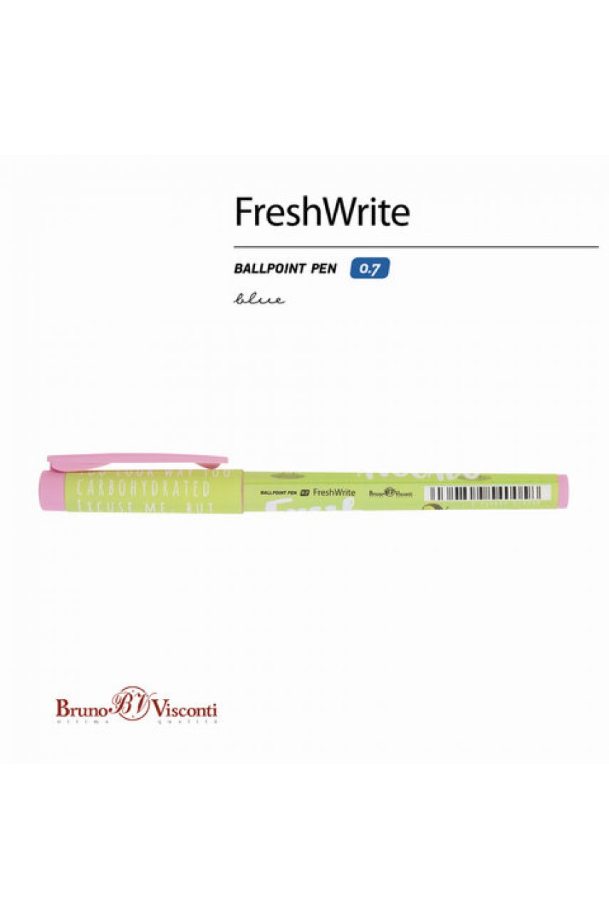 Ручка шариковая BRUNO VISCONTI FreshWrite, СИНЯЯ, Ручка шариковая BRUNO VISCONTI FreshWrite, СИНЯЯ,