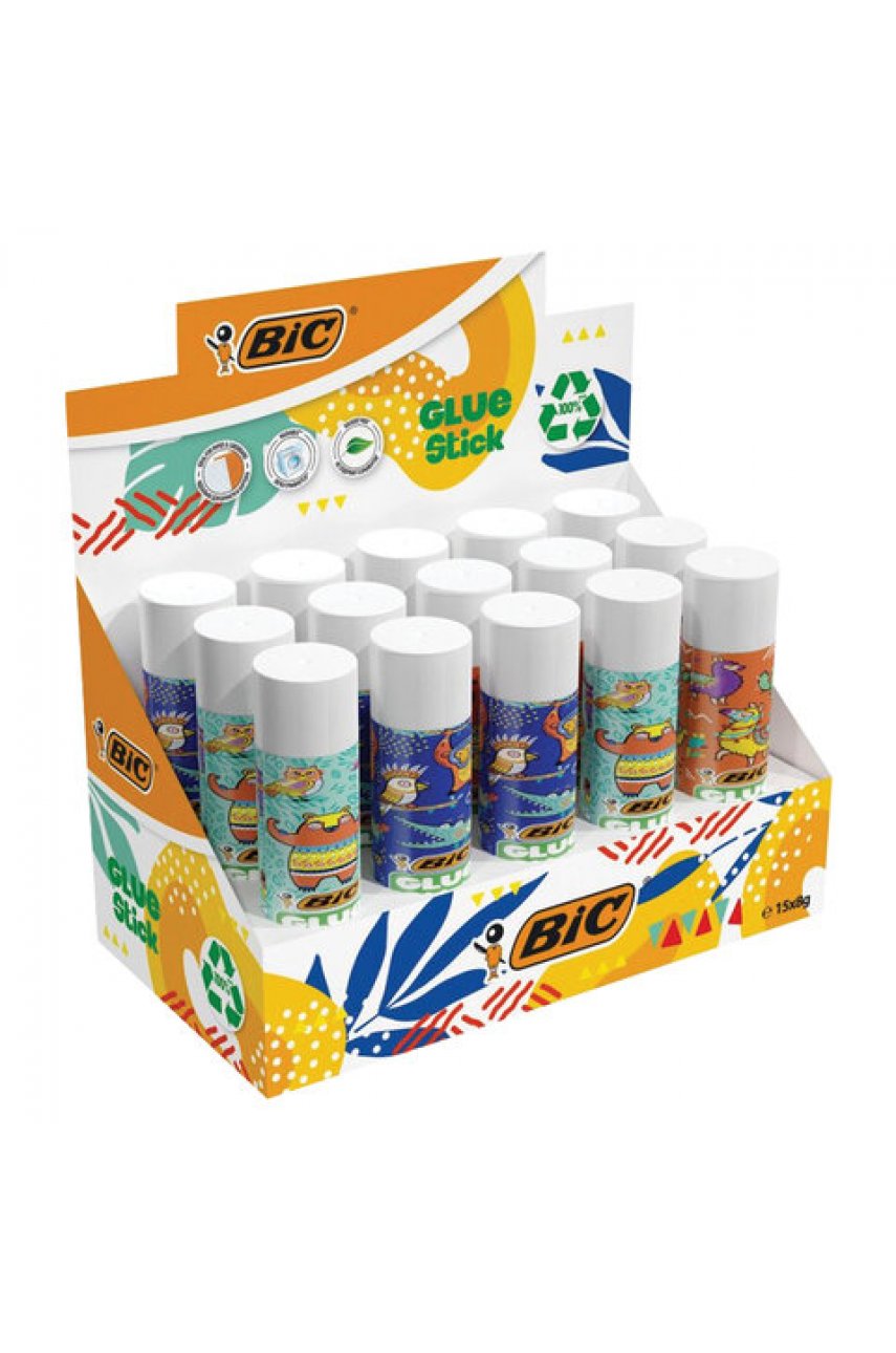 Клей-карандаш BIC "ECOlutions", 8 г, обесцвечивающийся после высыхания