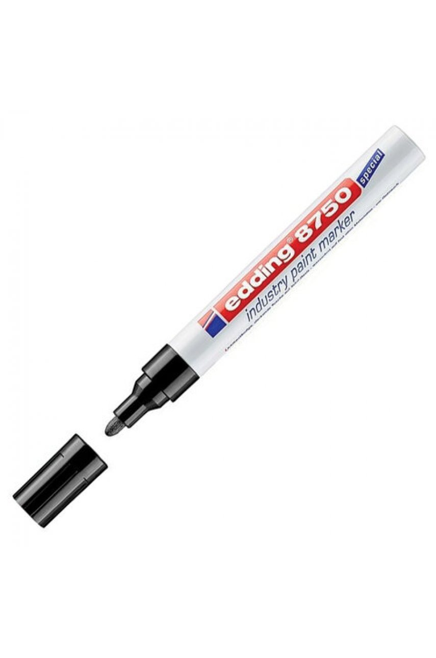Маркер-краска лаковый (paint marker) EDDING 8750, ЧЕРНЫЙ, 2-4 мм, круглый наконечник, алюминиевый корпус Маркер-краска лаковый (paint marker) EDDING 8750, ЧЕРНЫЙ, 2-4 мм, круглый наконечник, алюминиевый корпус