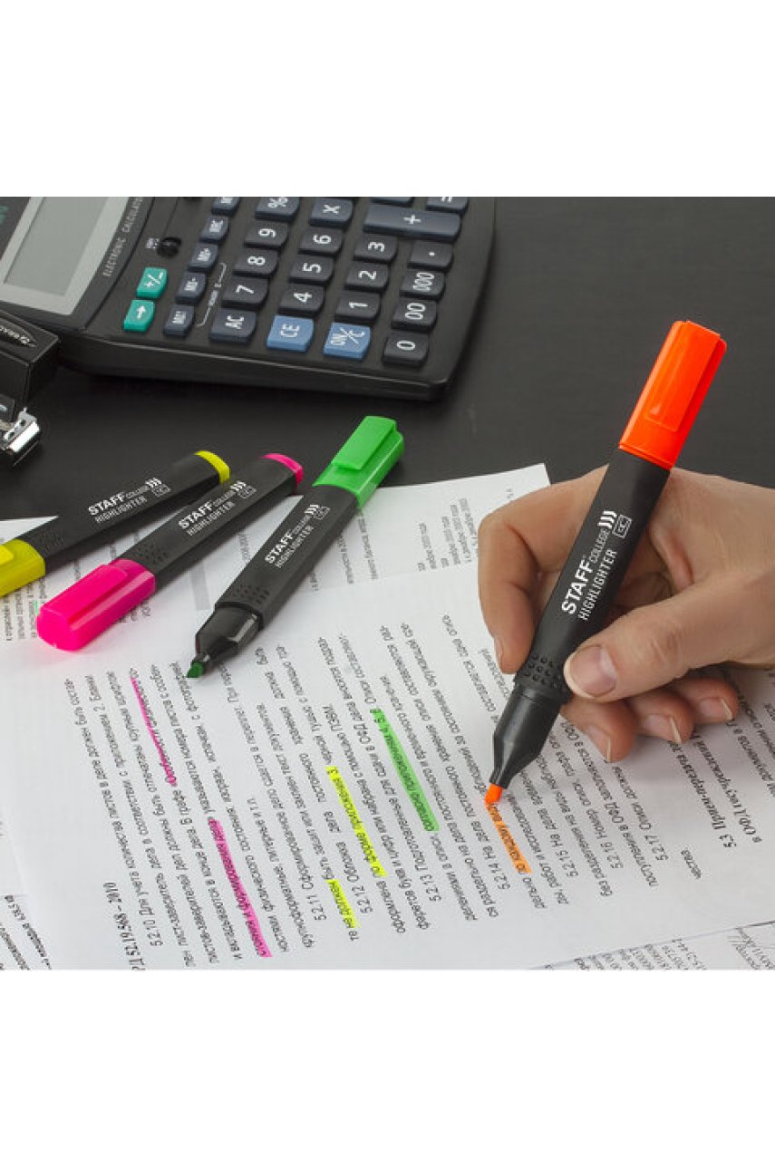 Набор текстовыделителей 4 шт., АССОРТИ "College" STICK HL-497, линия письма 1-4 мм Набор текстовыделителей 4 шт., АССОРТИ "College" STICK HL-497, линия письма 1-4 мм