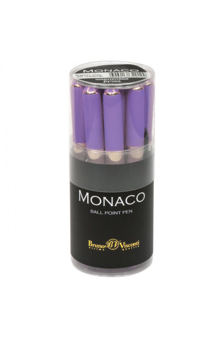 Ручка шариковая BRUNO VISCONTI Monaco, лавандовый корпус, узел 0,5 мм, линия 0,3 мм, синяя