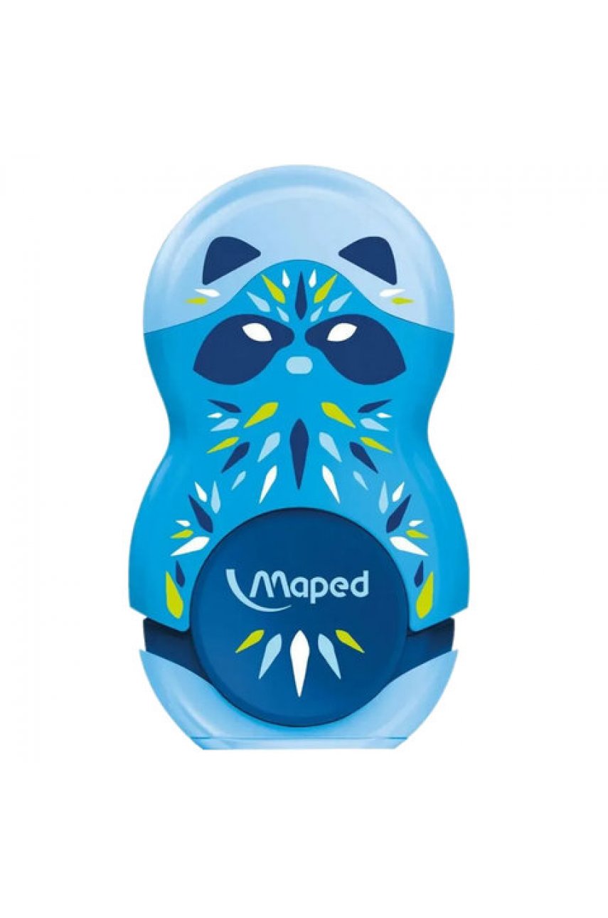 Точилка с ластиком MAPED "LOOPY Mini Cute", с контейнером, корпус ассорти