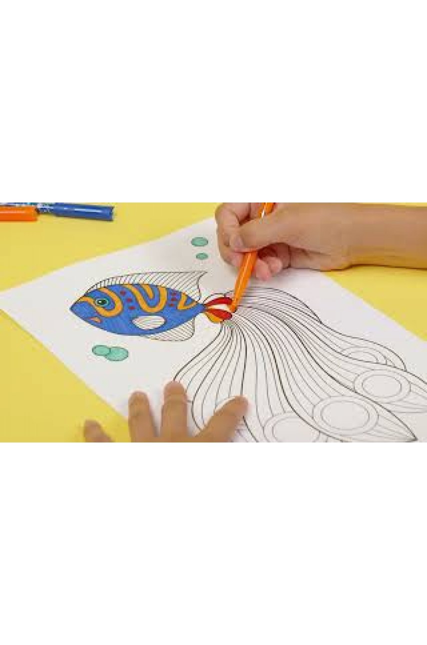 Фломастеры MAPED COLOR'PEPS "Ocean Life", 24 цвета, смываемые, вентилируемый колпачок