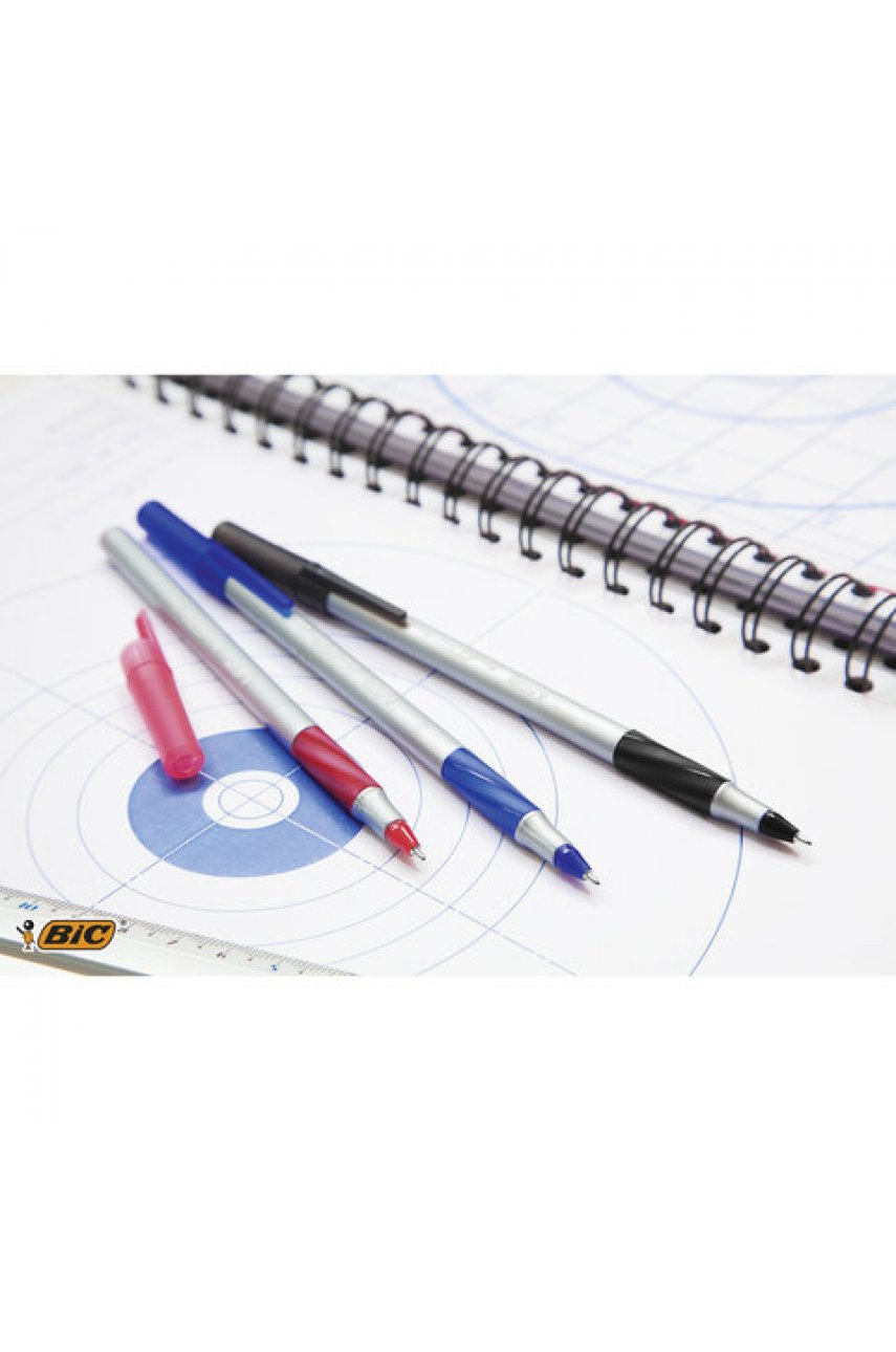 Ручка шариковая с грипом BIC "Round Stic Exact", СИНЯЯ, корпус серый, узел 0,7 мм, линия письма 0,28 мм Ручка шариковая с грипом BIC "Round Stic Exact", СИНЯЯ, корпус серый, узел 0,7 мм, линия письма 0,28 мм