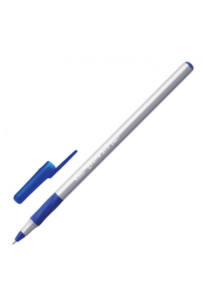 Ручка шариковая с грипом BIC "Round Stic Exact", СИНЯЯ, корпус серый, узел 0,7 мм, линия письма 0,28 мм Ручка шариковая с грипом BIC "Round Stic Exact", СИНЯЯ, корпус серый, узел 0,7 мм, линия письма 0,28 мм