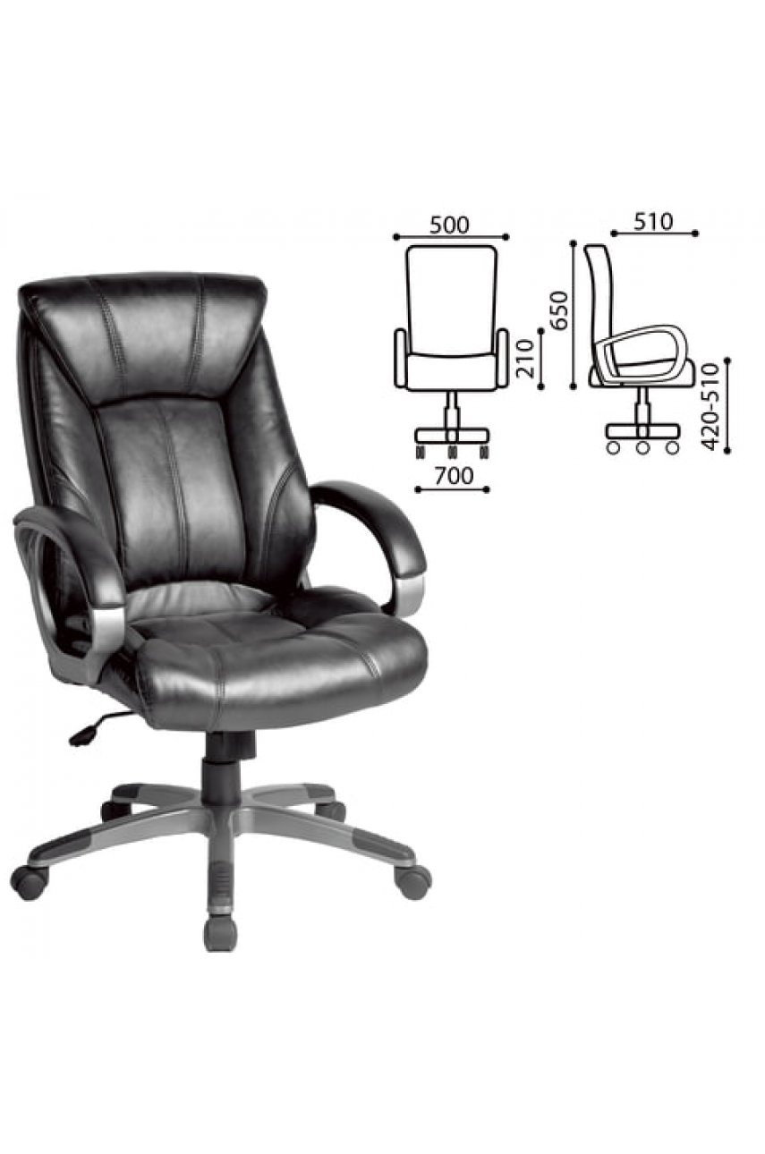 Кресло офисное BRABIX "Maestro EX-506", экокожа, черное