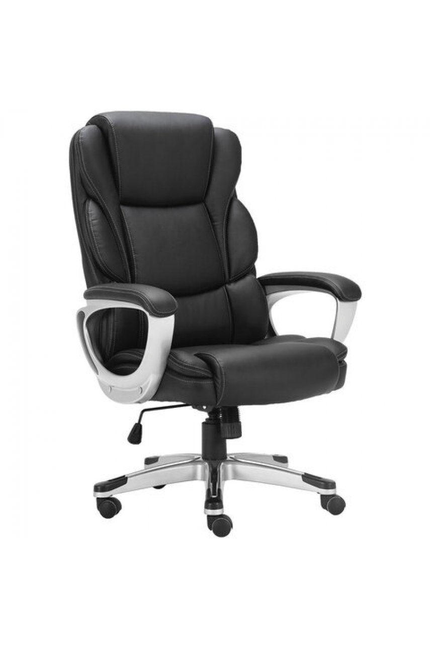 Кресло офисное BRABIX PREMIUM "Rest EX-555", пружинный блок, экокожа, черное