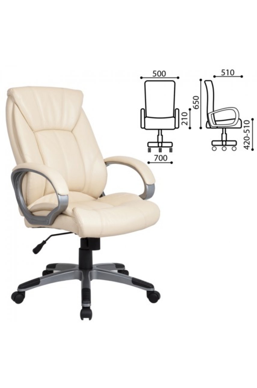 Кресло офисное BRABIX "Maestro EX-506", экокожа, бежевое