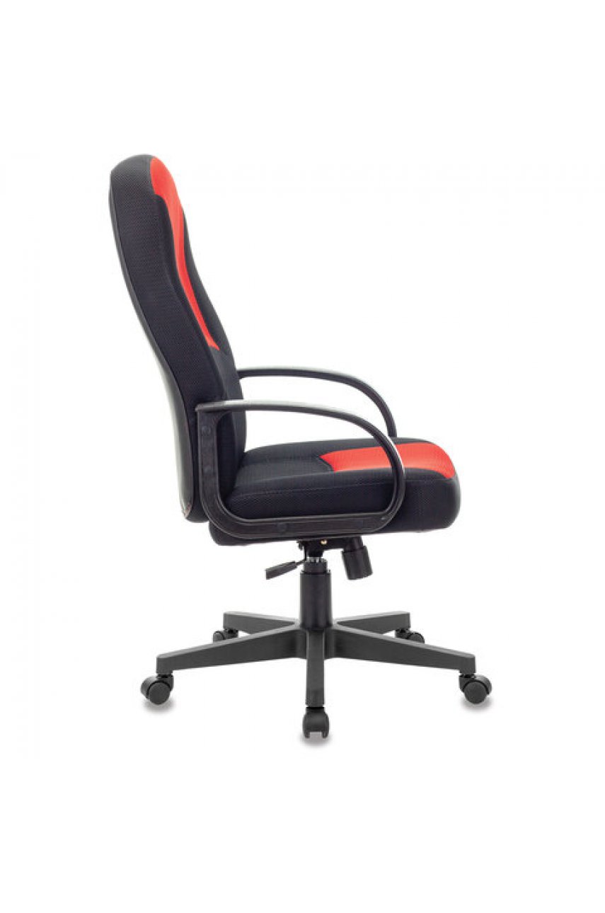 Кресло офисное BRABIX "City EX-512", ткань черная/красная, TW