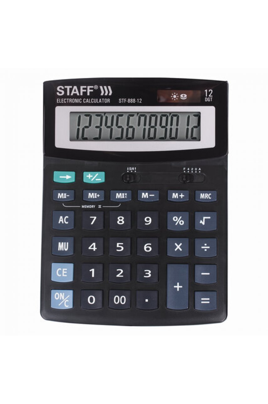 Калькулятор настольныйSTF-888-12 (200х150 мм), 12 разрядов, двойное питание