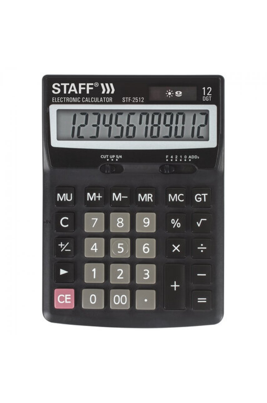 Калькулятор настольныйSTF-2512 (170х125 мм), 12 разрядов, двойное питание