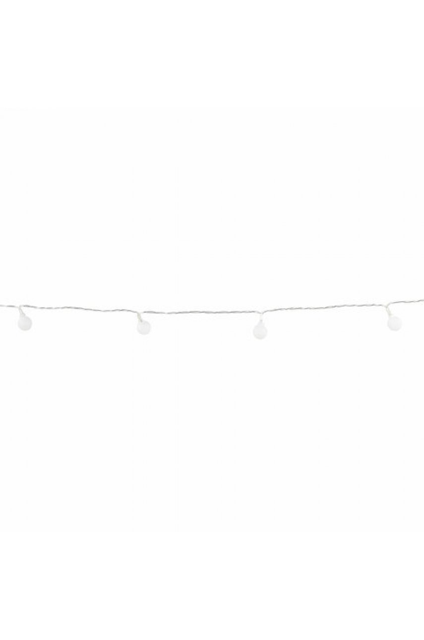 Электрогирлянда-нить комнатная "Шарики", 6 м, 40 LED, теплый белый, на батарейках Электрогирлянда-нить комнатная "Шарики", 6 м, 40 LED, теплый белый, на батарейках