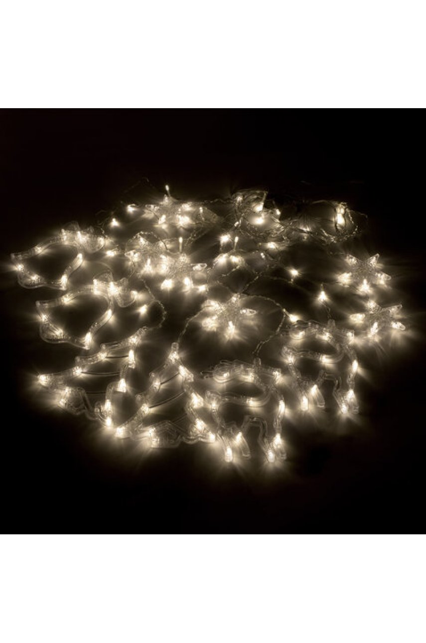 Электрогирлянда-занавес комнатная "Фигурки", 3х1 м, 120 LED, тёплый белый, 220 V, контроллер