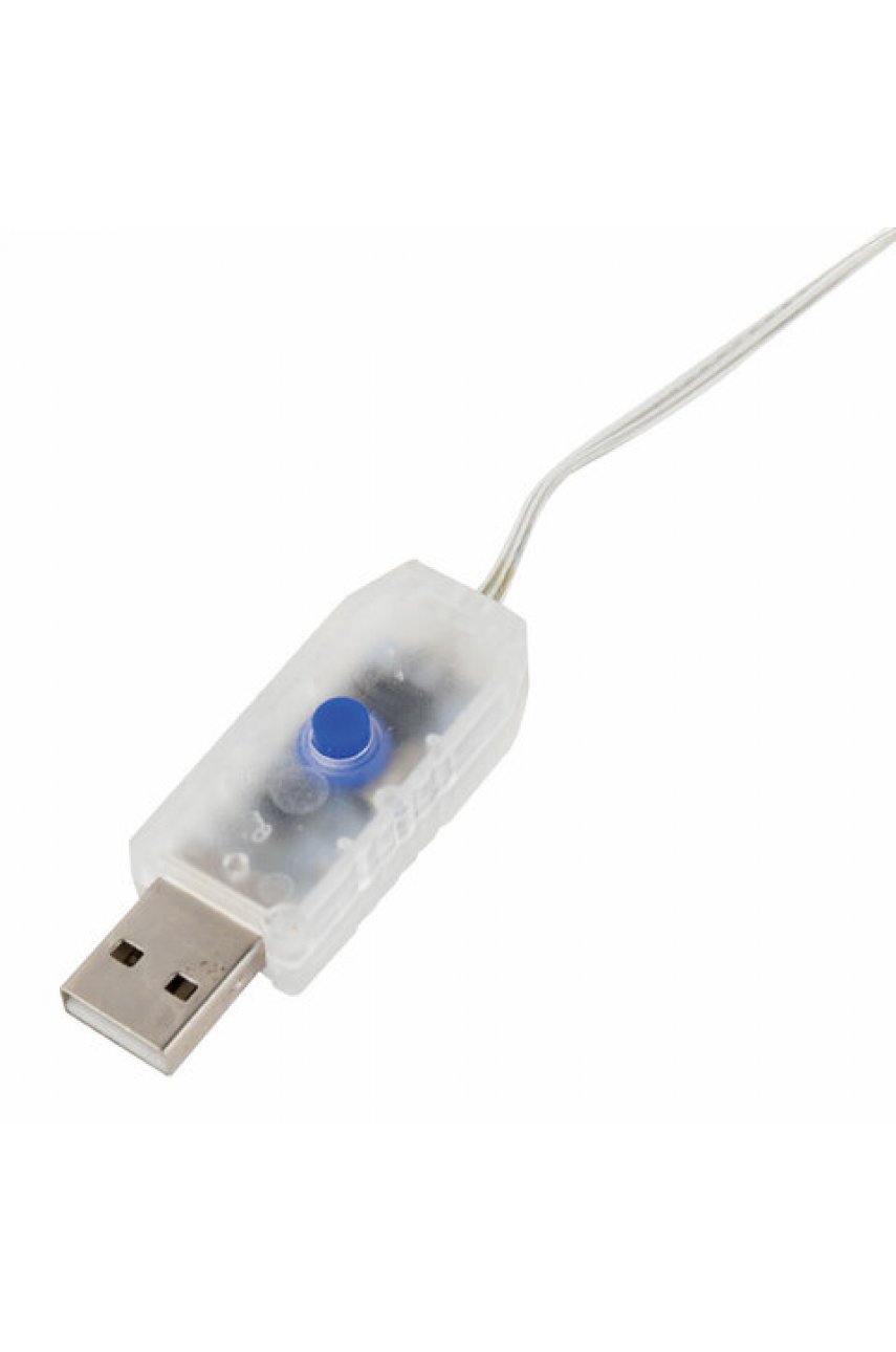 Электрогирлянда-нить комнатная "Снежинки" 10 м, 80 LED, теплый белый, USB Электрогирлянда-нить комнатная "Снежинки" 10 м, 80 LED, теплый белый, USB