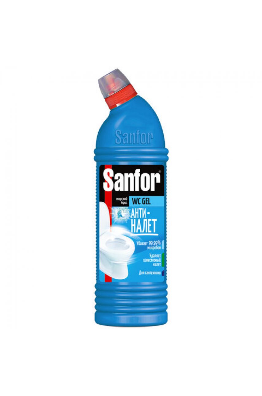 Средство для уборки туалета 750 г, SANFOR WC gel (Санфор гель) "Морской бриз"