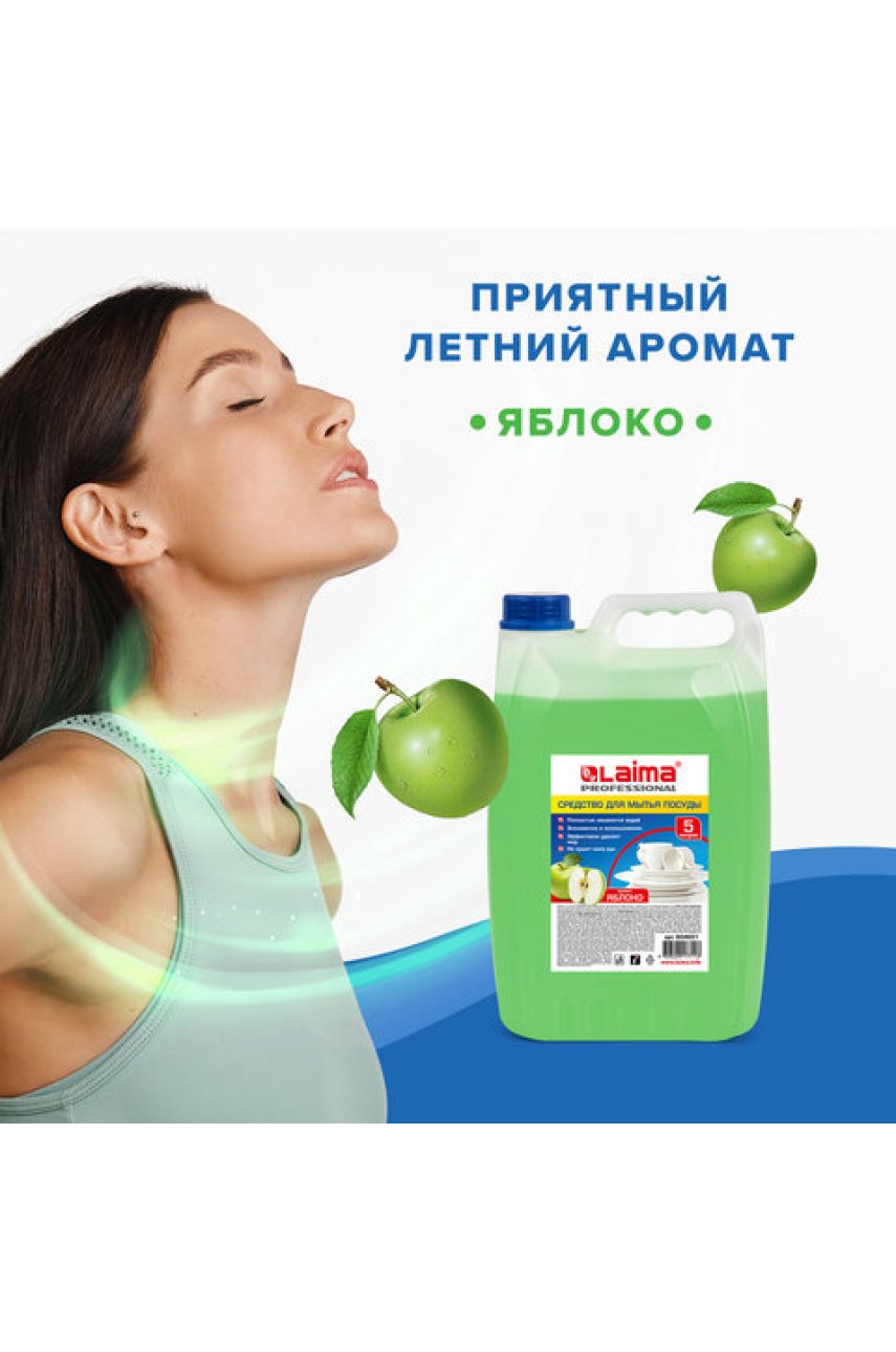 Средство для мытья посуды 5 л PROFESSIONAL, концентрат, "Яблоко" Средство для мытья посуды 5 л PROFESSIONAL, концентрат, "Яблоко"