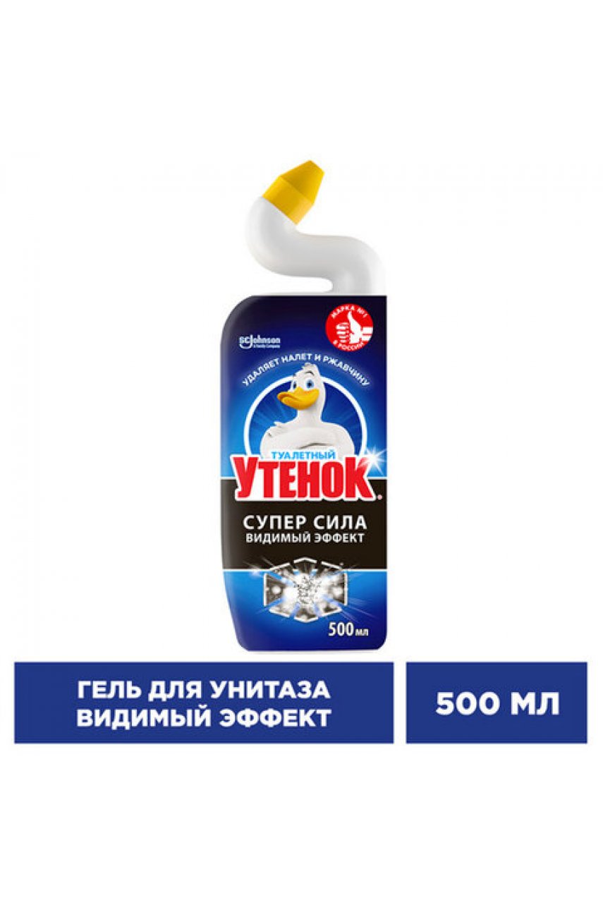 Средство для уборки туалета 500 мл ТУАЛЕТНЫЙ УТЕНОК Супер Сила "Видимый Эффект"