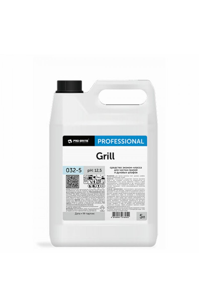 Средство для чистки плит, духовок, грилей от жира и нагара, 5 л, PRO-BRITE GRILL, концентрат