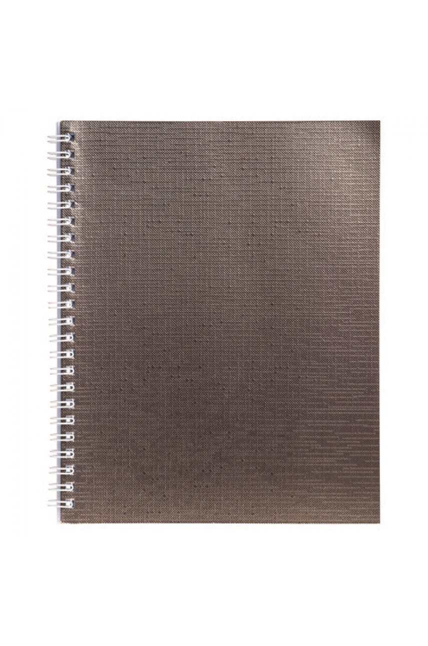 Тетрадь бумвинил, А5, 96 л., гребень, офсет №1, клетка, КОРИЧНЕВАЯ Metallic, HATBER