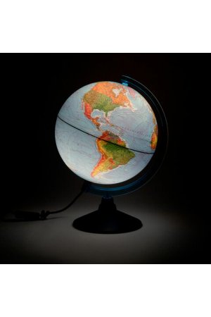 Глобус интерактивный + очки VR физический / политический Globen, 25 см, с подсветкой