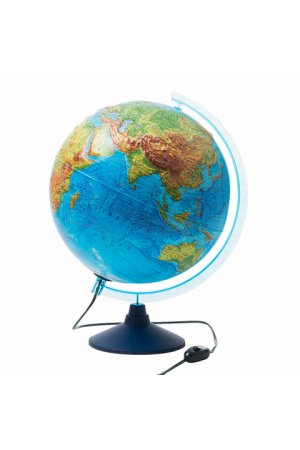 Глобус интерактивный + очки VR, физический / политический, GLOBEN, 32 см, рельефный, с подсветкой